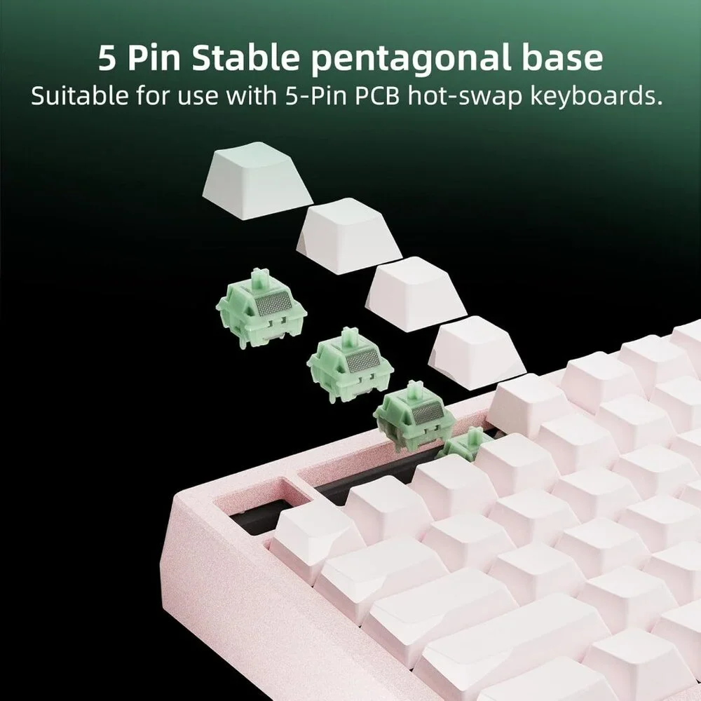 WS Jade Mechanical Keyboard Switches 5 Pins PCB Mount Lubed Switches(35pcs)